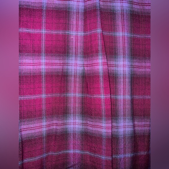 💜NWT! Beach Lunch Lounge Plaid Shirt - Picture 4 of 4